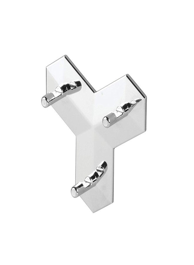 إنترديزاين خطافات لاصقة ذاتية من InterDesign Affixx Geo للجدران - منظم خطافات تخزين لاصقة للأرواب والسترات والمعاطف والمناشف - لا تسبب أي ضرر، مطلية بالكروم - Image 1